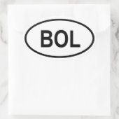 Bolivia "BOL" Ovale Sticker (Tas)