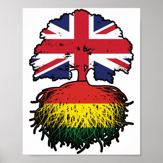 Bolivia Bolivia - Brits - Bergoldvlag Poster (Voorkant)