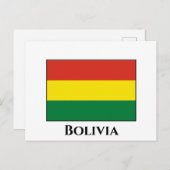 Bolivia (Bolivia) vlag Briefkaart (Voorkant / Achterkant)
