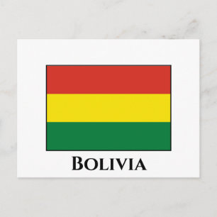 Bolivia (Bolivia) vlag Briefkaart
