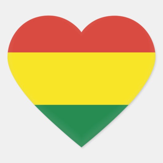 Bolivia (Bolivia) vlag Hart Sticker (Voorkant)