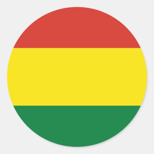 Bolivia (Bolivia) vlag Ronde Sticker (Voorkant)