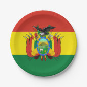 Bolivia, Boliviaans Vlaggenfeest, Verjaardag / Spo Papieren Bordje (Voorkant)