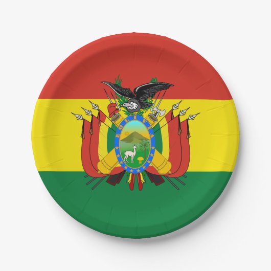 Bolivia, Boliviaans Vlaggenfeest, Verjaardag / Spo Papieren Bordje (Voorkant)