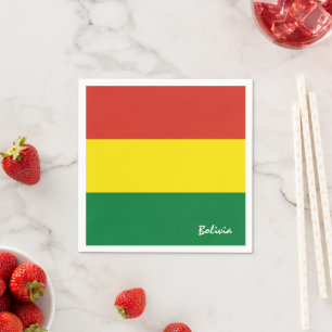 Bolivia & Boliviaanse vlag feestmode / sportfans Servet