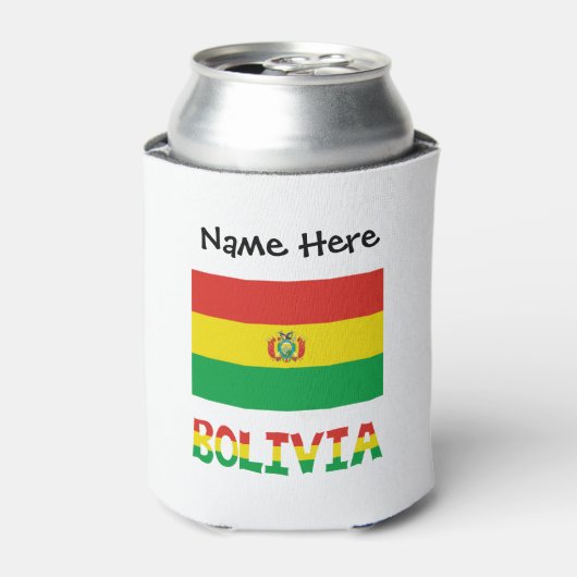 Bolivia Boliviaanse vlag gepersonaliseerd Blikjeskoeler (Blikje Voorkant)