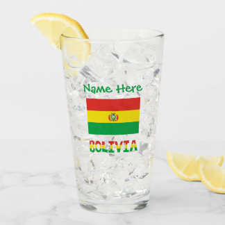 Bolivia Boliviaanse Vlag Gepersonaliseerd Groene T Glas