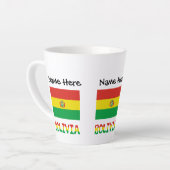 Bolivia Boliviaanse vlag gepersonaliseerd Latte Mok (Linkerhoek)