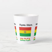 Bolivia Boliviaanse vlag gepersonaliseerd Latte Mok (Voorkant)