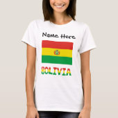 Bolivia Boliviaanse vlag gepersonaliseerd T-shirt (Voorkant)