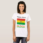 Bolivia Boliviaanse vlag gepersonaliseerd T-shirt (Voorkant volledig)