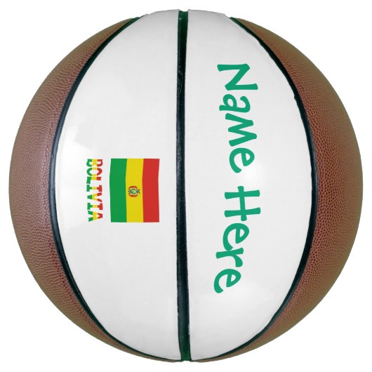 Bolivia Boliviaanse vlag groen gepersonaliseerd Basketbal (Verticaal)