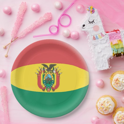 Bolivia Boliviaanse vlag Papieren Bordje (Feest)