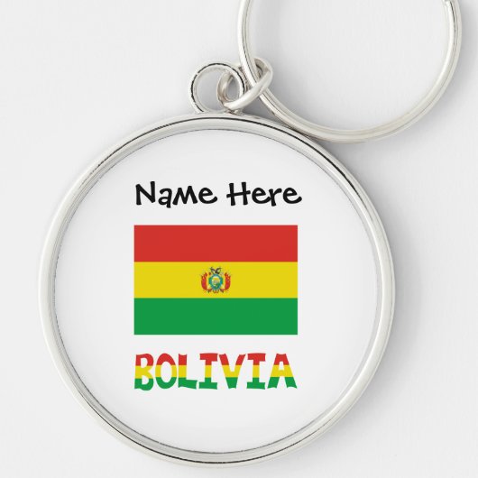 Bolivia Boliviaanse Vlag Persoonlijk Sleutelhanger (Voorkant)