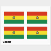 Bolivia/Boliviaanse vlag Rechthoekige Sticker (Vel)