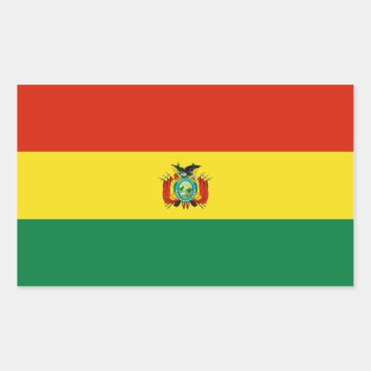 Bolivia/Boliviaanse vlag Rechthoekige Sticker (Voorkant)