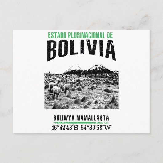 Bolivia Briefkaart (Voorkant)