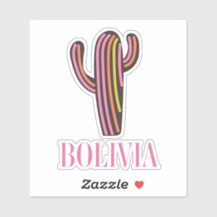Bolivia cactus reisposter sticker