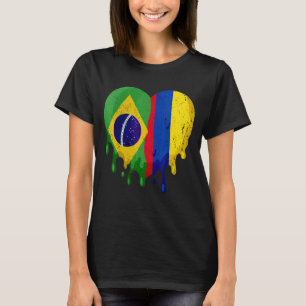 Bolivia Colombia Vlag Heart Citizen Groot patriot T-shirt