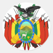 bolivia embleem ronde sticker (Voorkant)