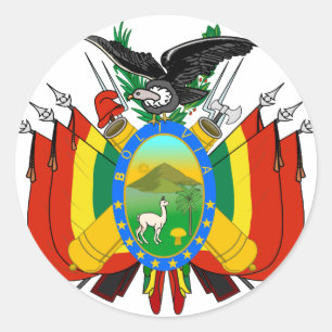 bolivia embleem ronde sticker