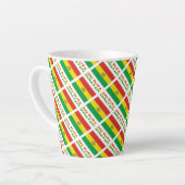 Bolivia en Boliviaanse vlag gepersonaliseerd Latte Mok (Linkerhoek)
