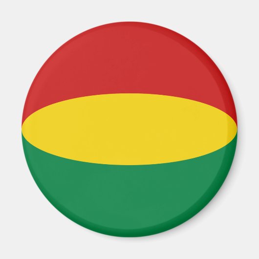 Bolivia Fisheye Vlag Magneet (Voorkant)