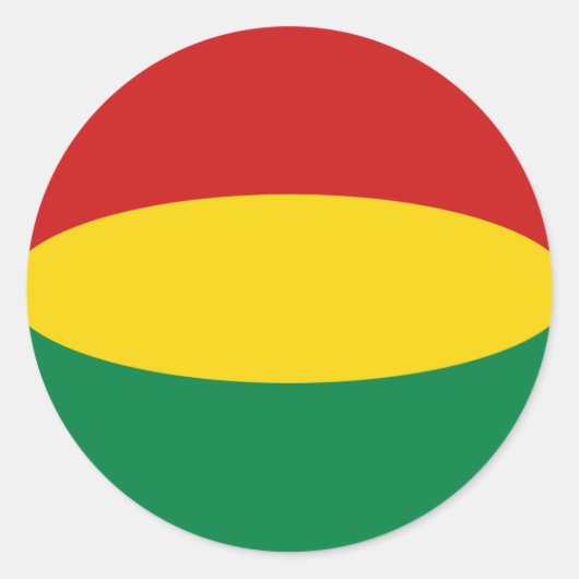Bolivia Fisheye Vlag Sticker (Voorkant)