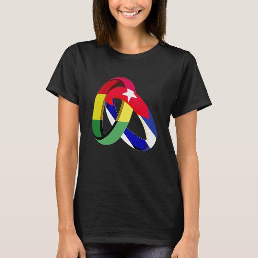 Bolivia Flag Cuba Grown Ring Marriage Wedding T-shirt (Voorkant)