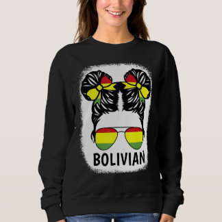 Bolivia Flag Hispanic Heritage Month Bolivian Girl Trui