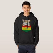 Bolivia Flag Pembroke Welsh Corgi Dog In Pocket Hoodie (Voorkant volledig)