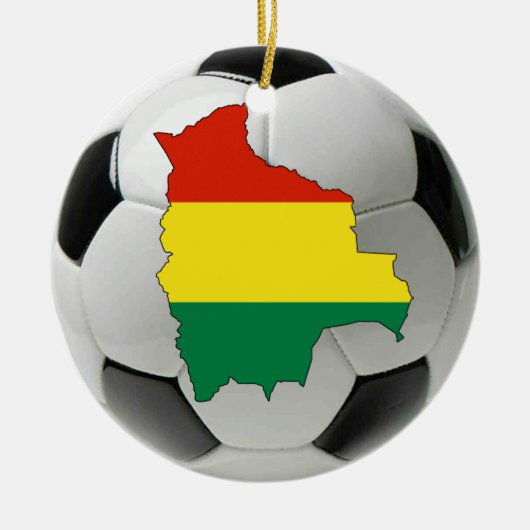 Bolivia football voetbal keramisch ornament (Voorkant)
