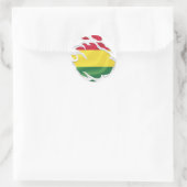 Bolivia geripte vlag ronde sticker (Tas)