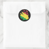 Bolivia geripte vlag ronde sticker (Tas)