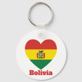 Bolivia hartvlag sleutelhanger (Voorkant)