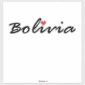 Bolivia. Ik hou van Bolivia Sticker (Vel)