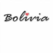 Bolivia. Ik hou van Bolivia Sticker (Voorkant)
