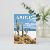 Bolivia Illustratie Reizen Art Vintage Briefkaart (Staand voorkant)