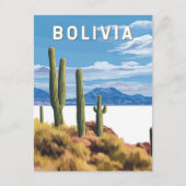 Bolivia Illustratie Reizen Art Vintage Briefkaart (Voorkant)