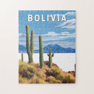 Bolivia Illustratie Reizen Art Vintage Legpuzzel