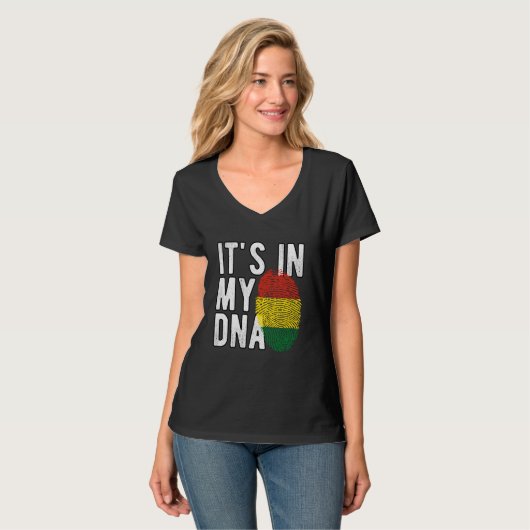 Bolivia Independence Day-vingerafdruk Het staat in T-shirt (Voorkant volledig)