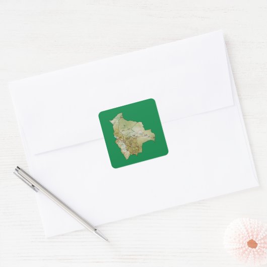 Bolivia Kaart Sticker (Envelop)