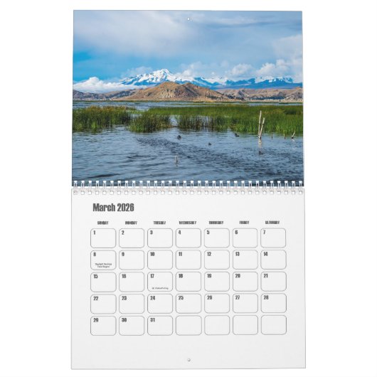 Bolivia Kalender (Mar 2026)