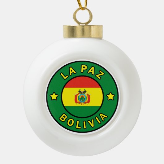 Bolivia Keramische Bal Ornament (Voorkant)