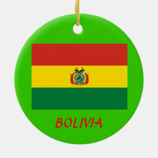 BOLIVIA* kerstversiering Keramisch Ornament (Achterkant)