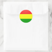 Bolivia kwaliteit Vlaggencirkel Ronde Sticker (Tas)