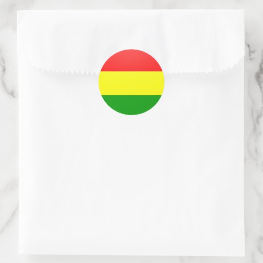 Bolivia kwaliteit Vlaggencirkel Ronde Sticker (Tas)