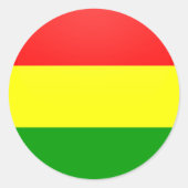 Bolivia kwaliteit Vlaggencirkel Ronde Sticker (Voorkant)
