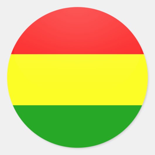 Bolivia kwaliteit Vlaggencirkel Ronde Sticker (Voorkant)