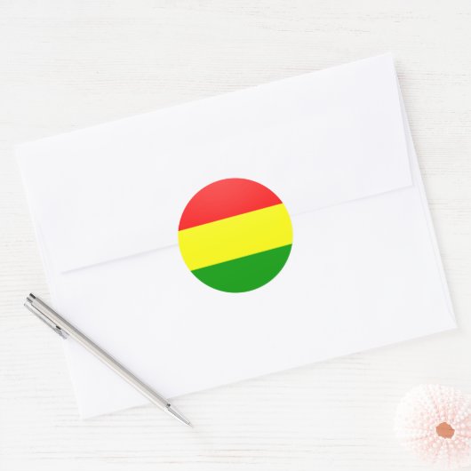 Bolivia kwaliteit Vlaggencirkel Ronde Sticker (Envelop)
